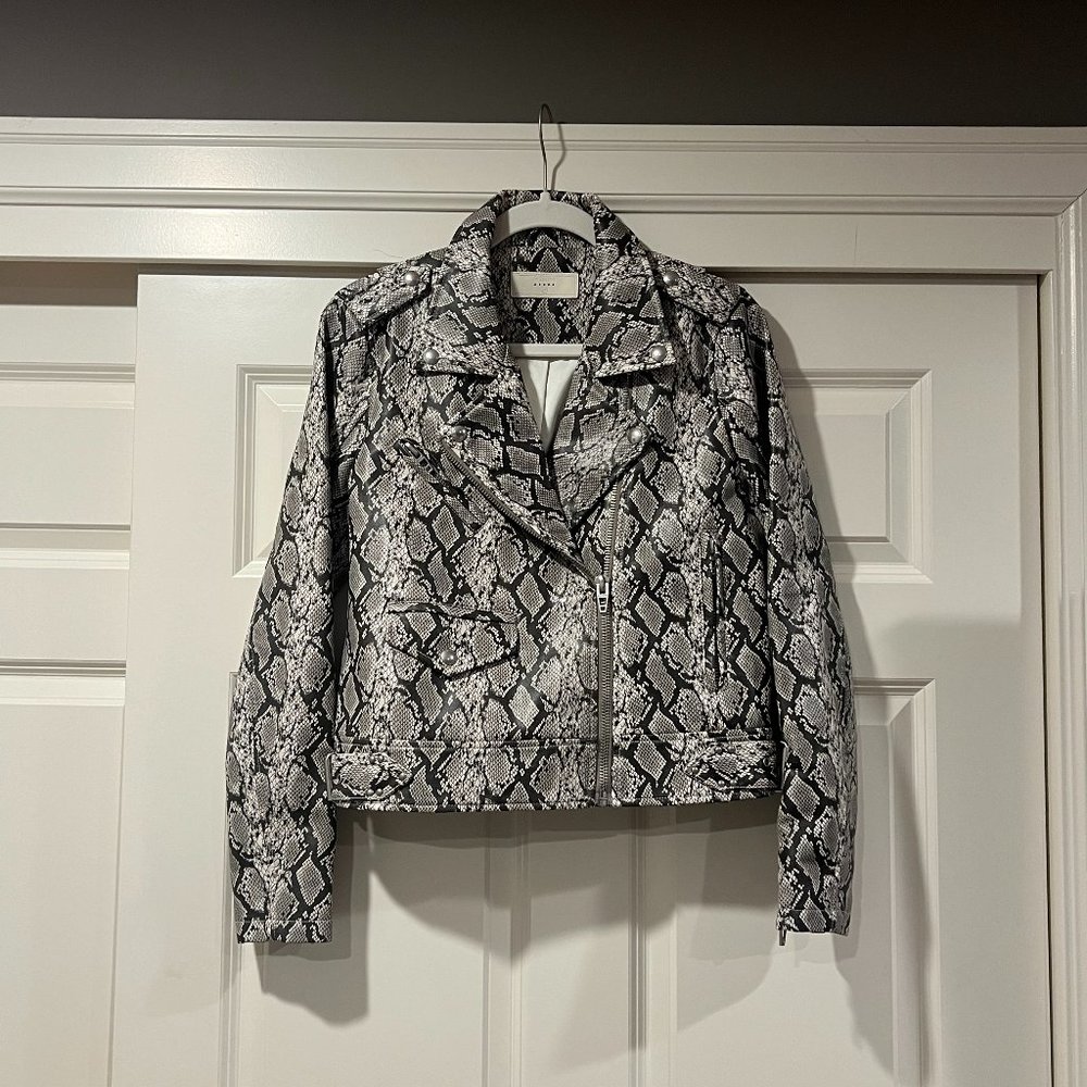 Blank NYC Snakeskin Bomber Jacket Medium